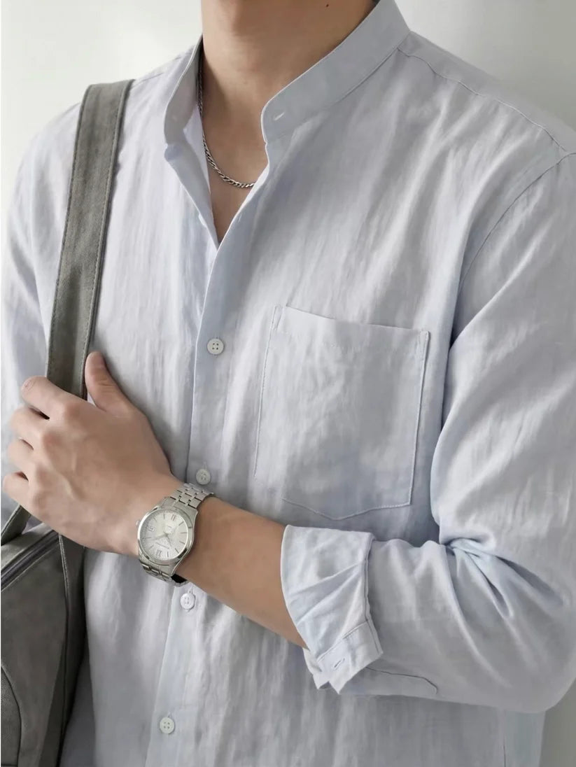 LINEN STAND COLLAR