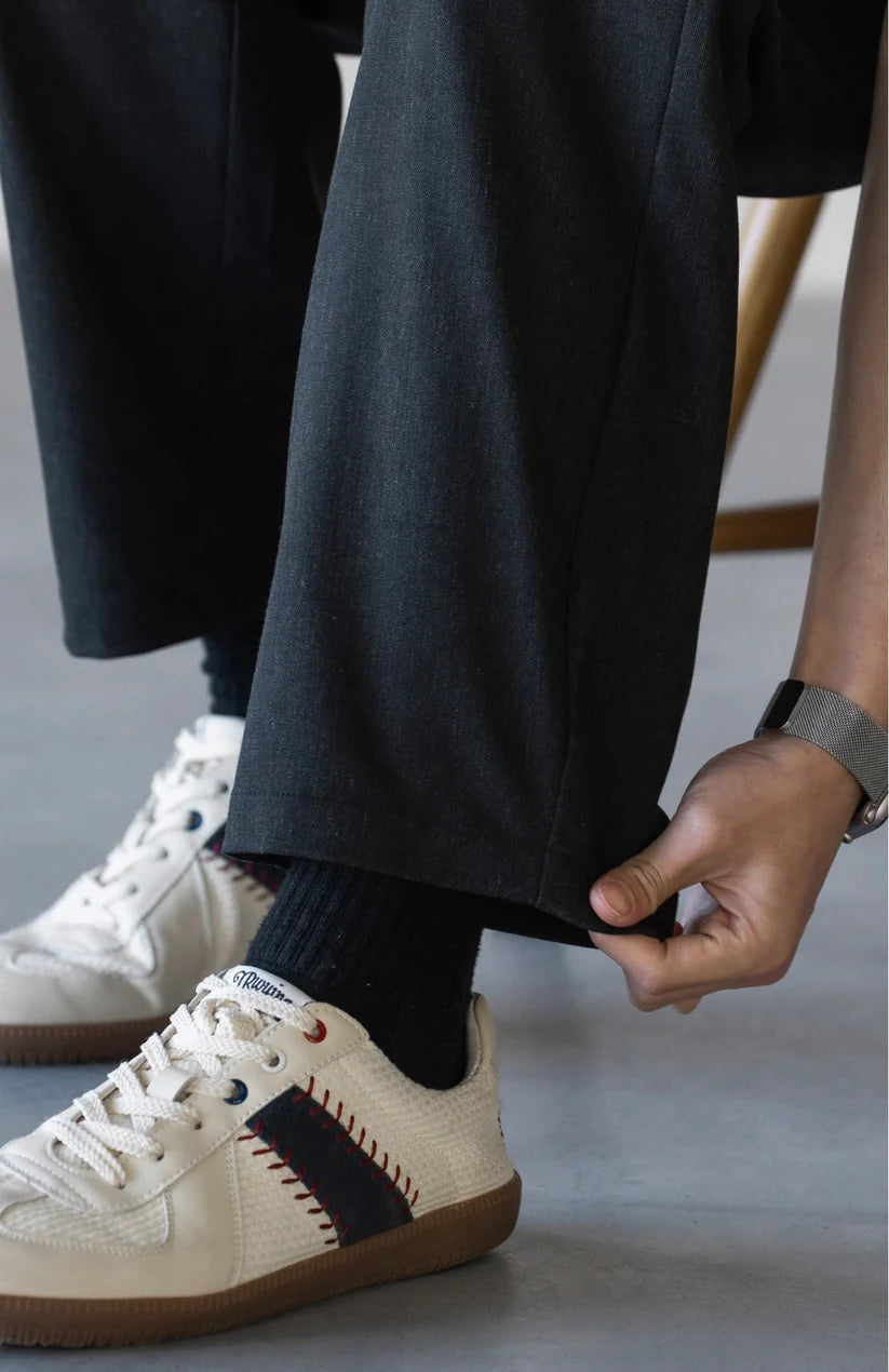 LINEN PLEATED TROUSERS