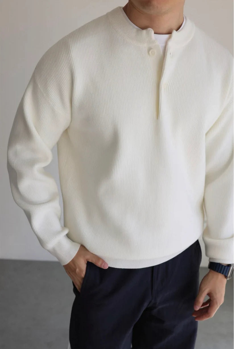 BUTTON-UP SWEATER