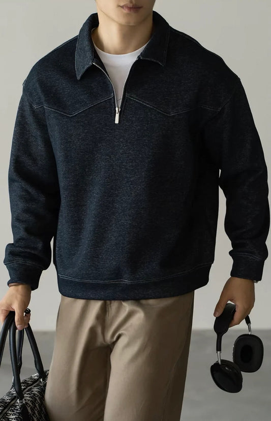 ZIP COLLAR SWEATER