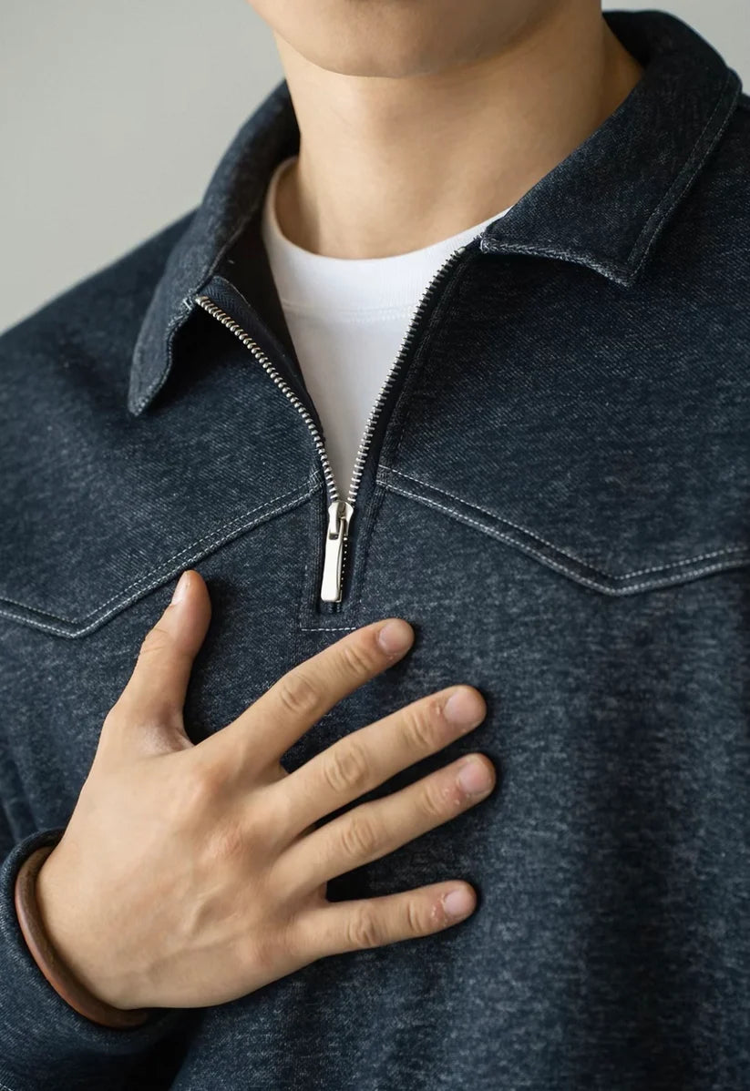 ZIP COLLAR SWEATER