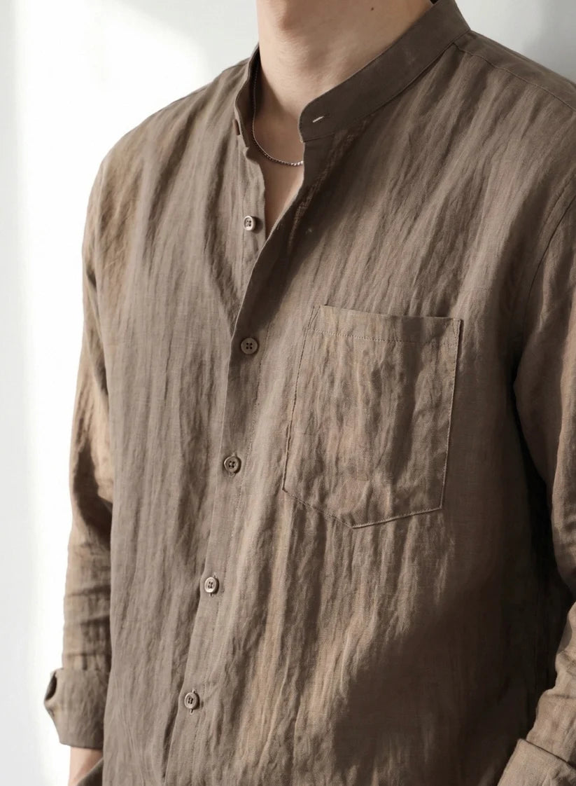 LINEN STAND COLLAR