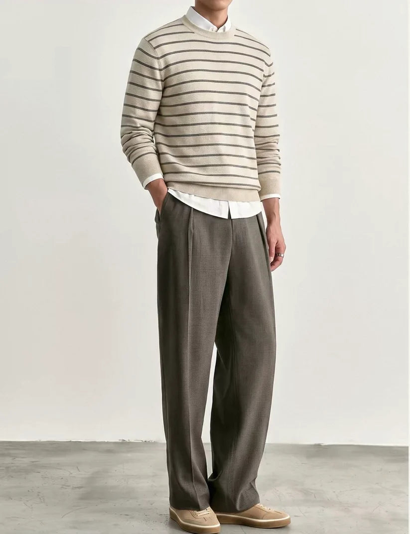 STRIPED KNIT SWEATER