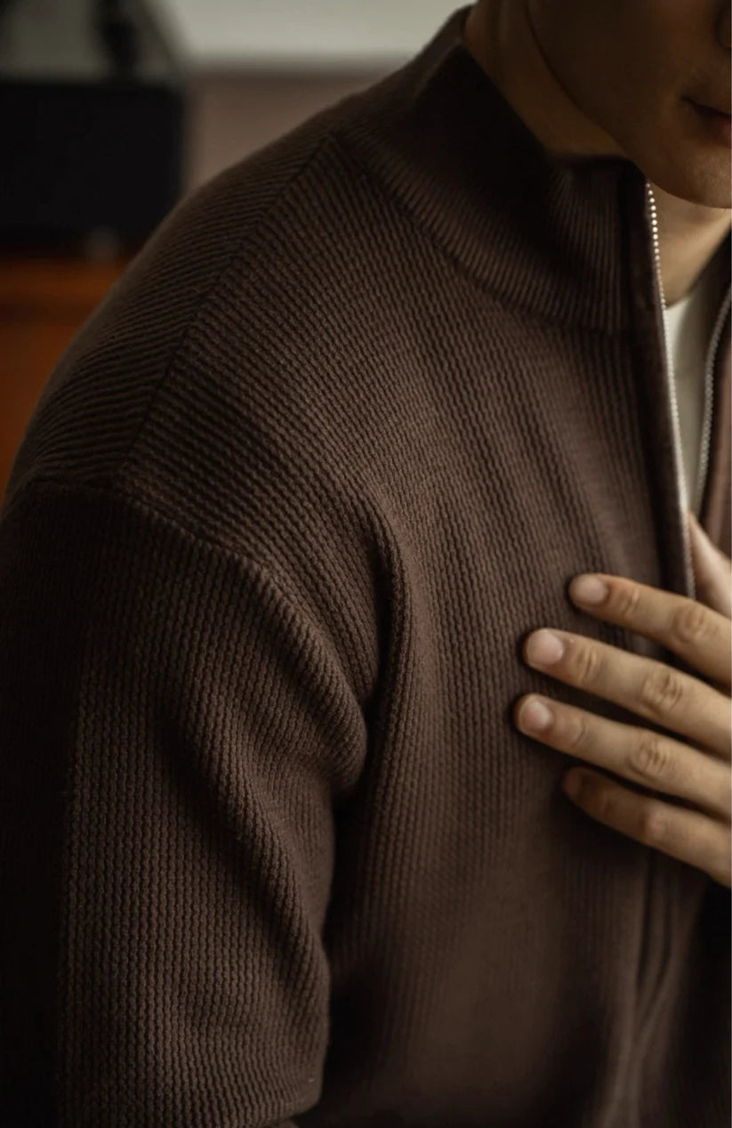 ZIP-UP KNIT JACKET