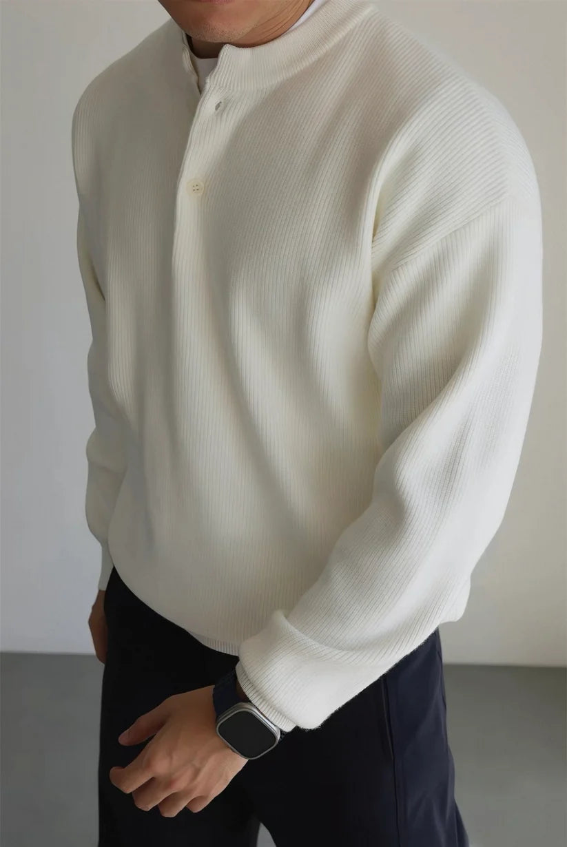 BUTTON-UP SWEATER