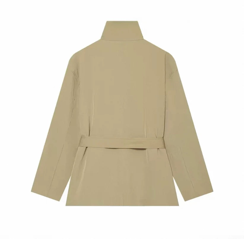 BELTED COLLAR JACKET