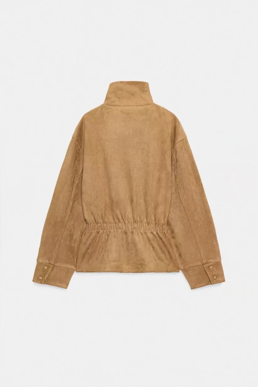 CINCHED SUEDE JACKET