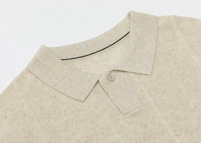 CABLE POLO SWEATER