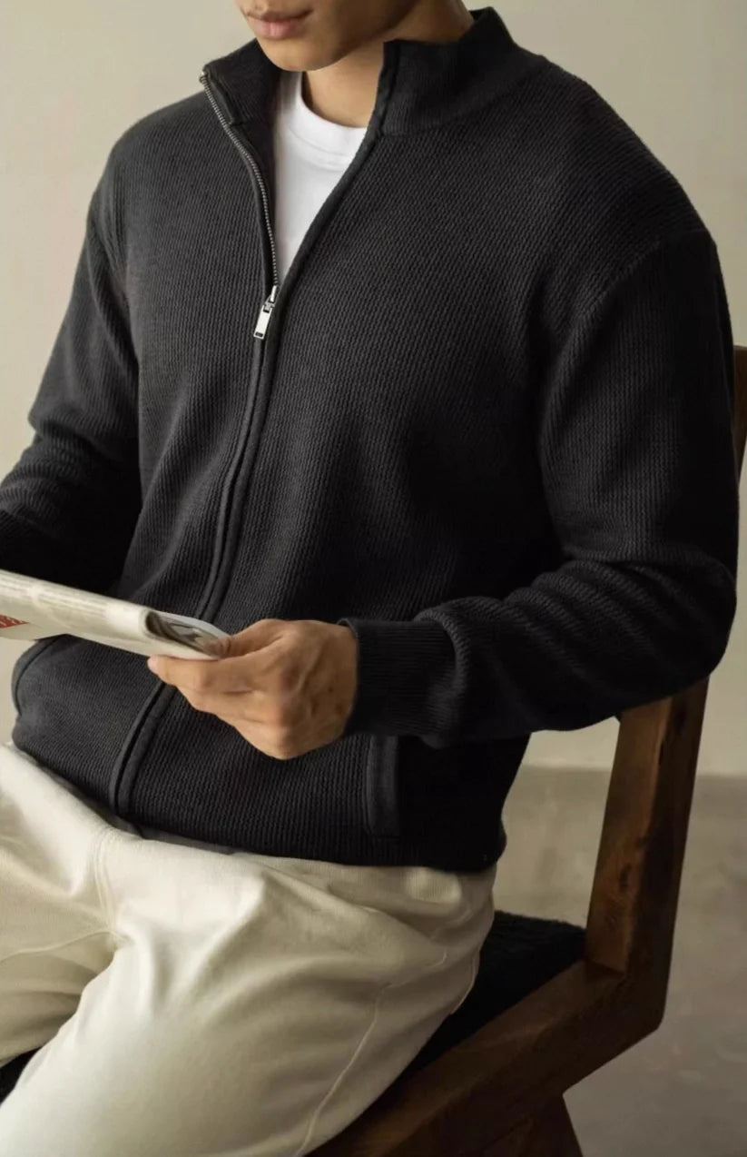 ZIP-UP KNIT JACKET