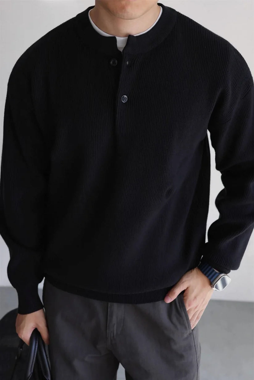 BUTTON-UP SWEATER