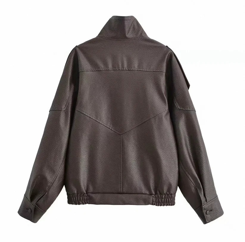 BOMBER LEDERJACKE