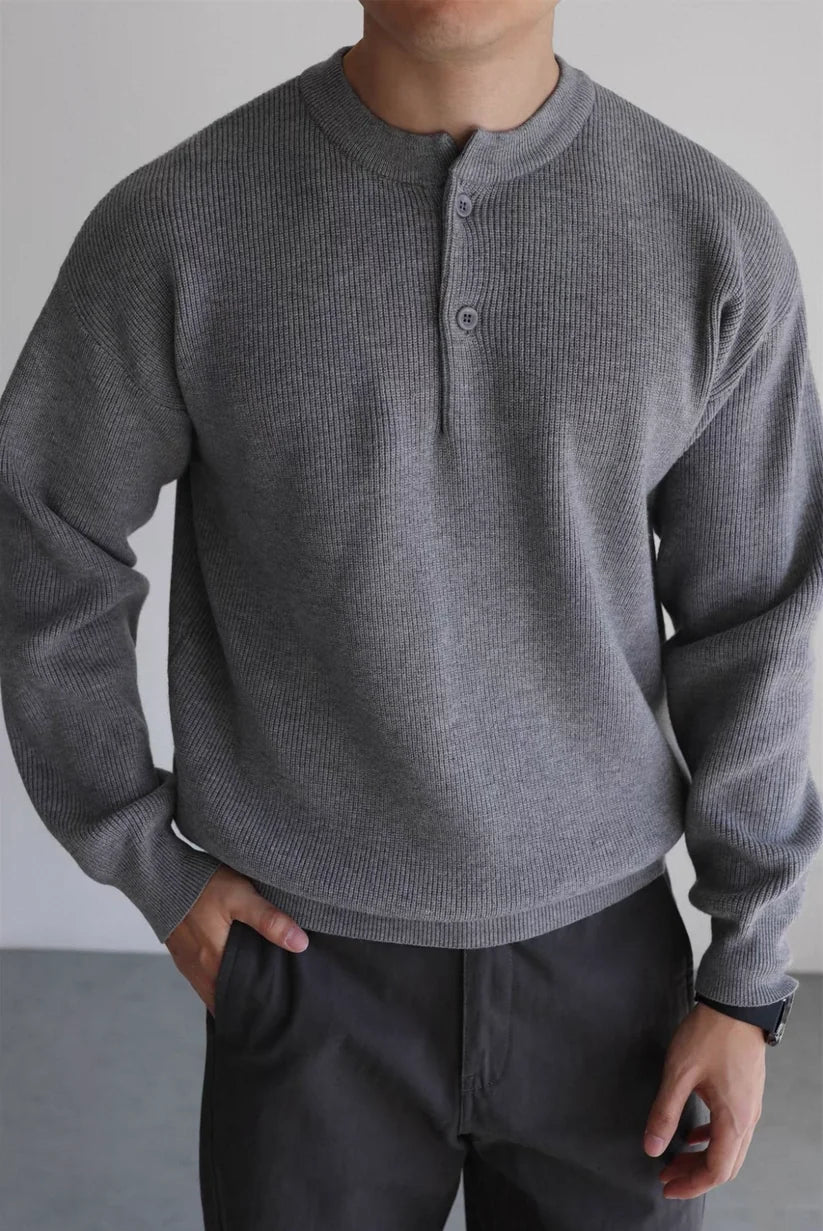 BUTTON-UP SWEATER