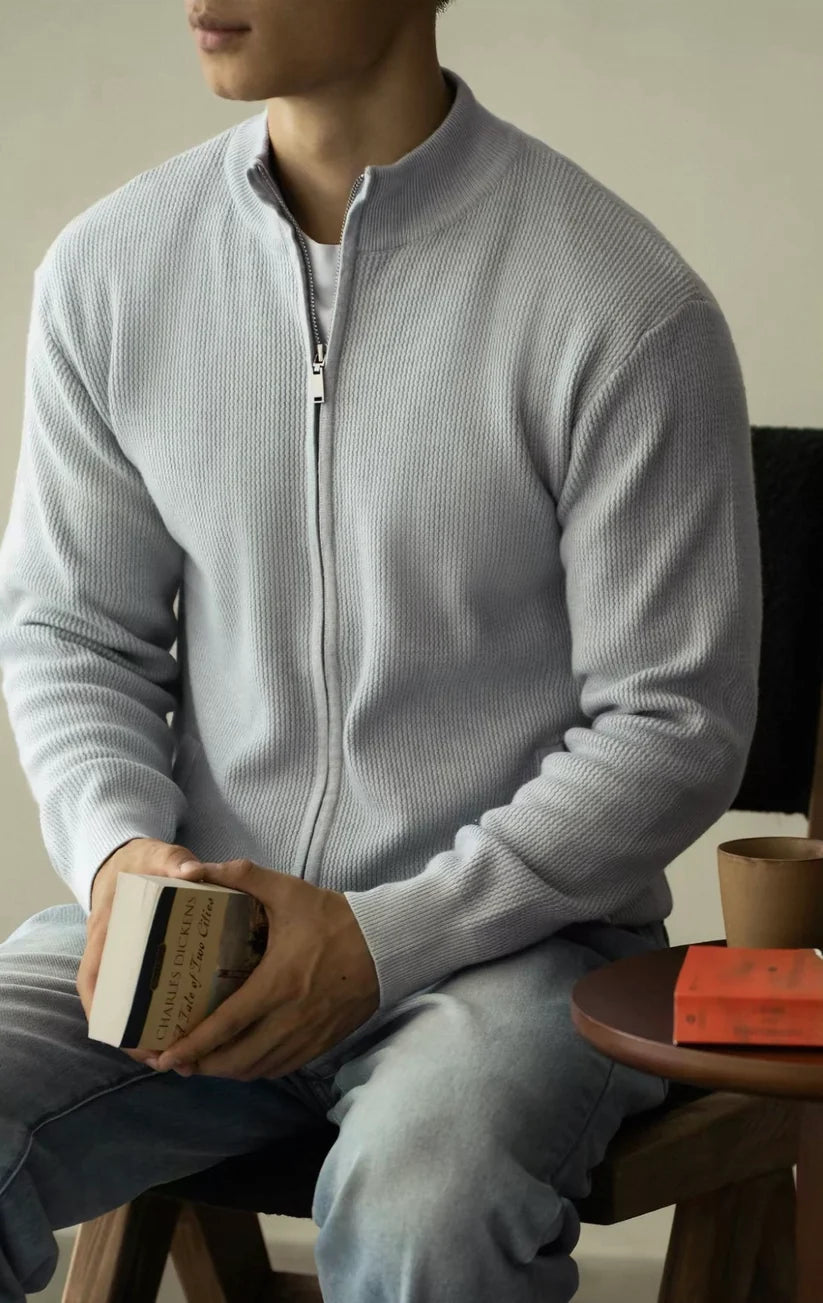 ZIP-UP KNIT JACKET