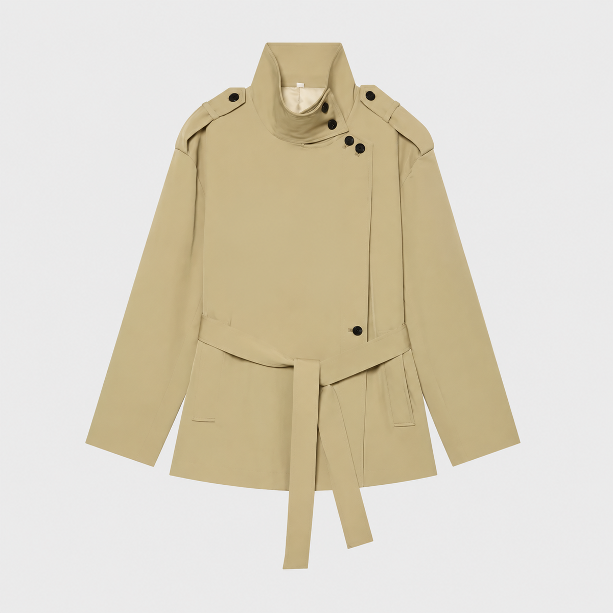 BELTED COLLAR JACKET