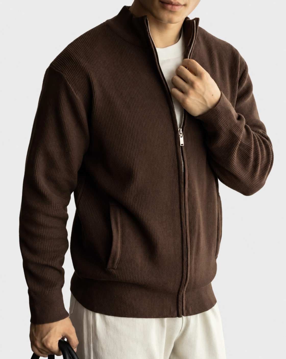 ZIP-UP KNIT JACKET