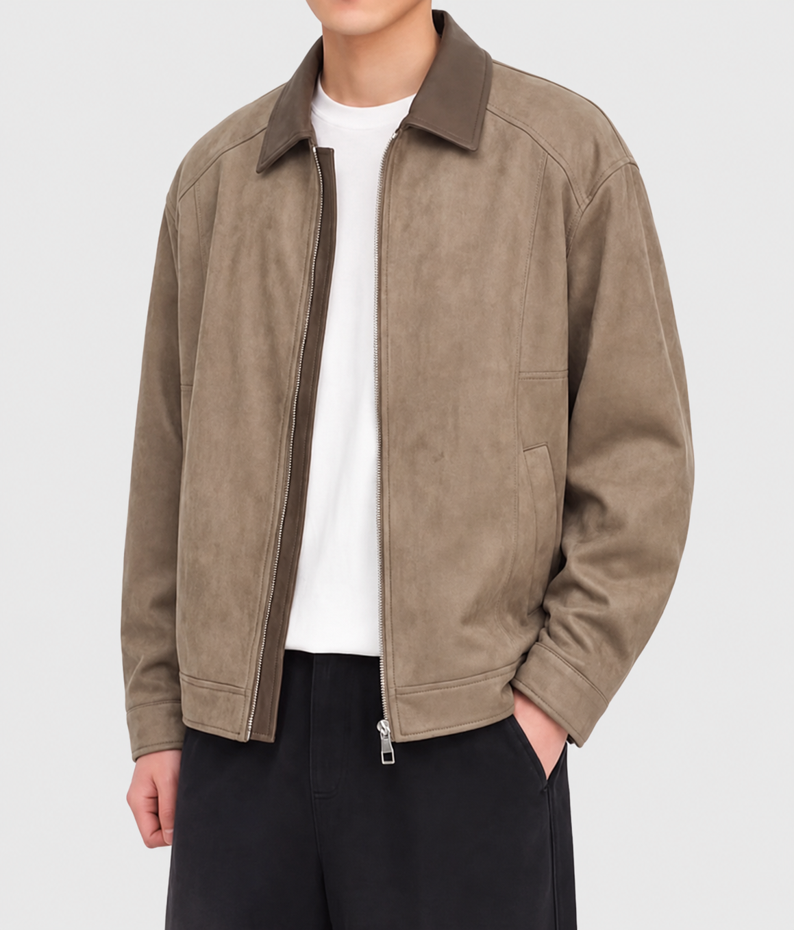 SUEDE COLLAR JACKET